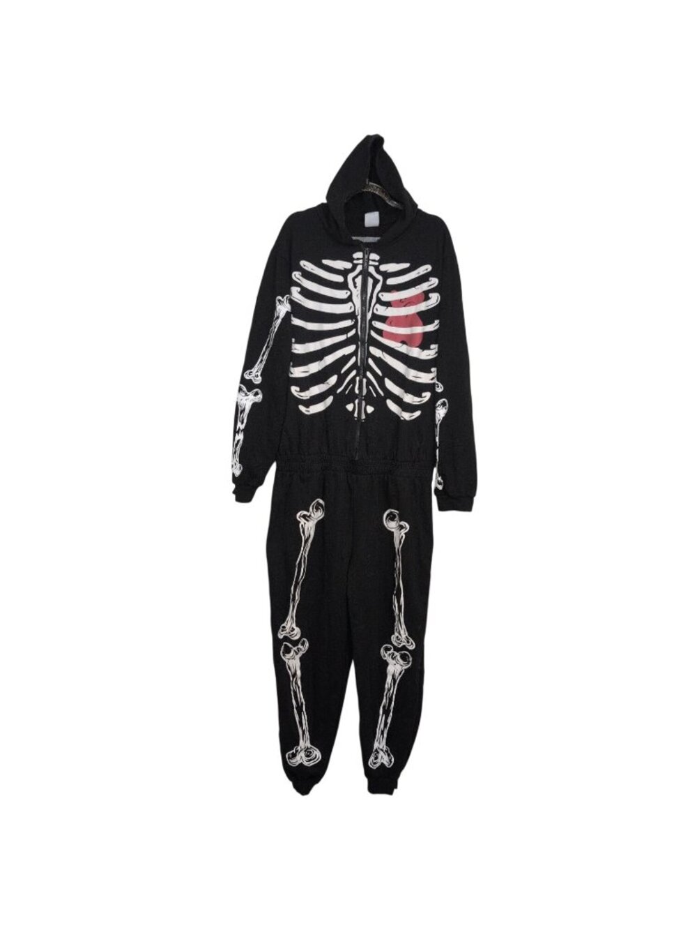 Marshmello Skeleton Union Suit Adult Size Large Halloween Goth Costume Full Bod